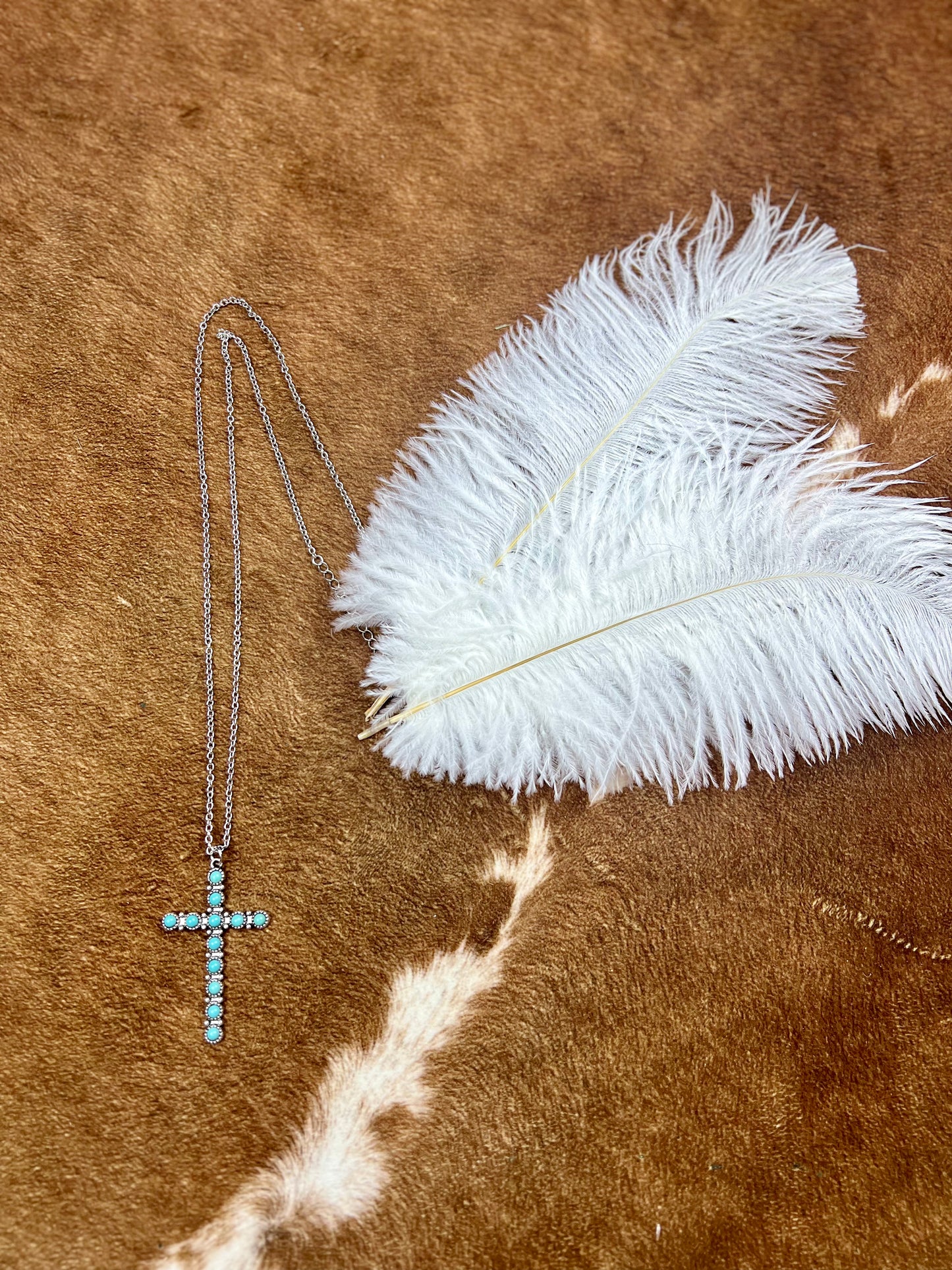 Turquoise Vickery Cross Necklace