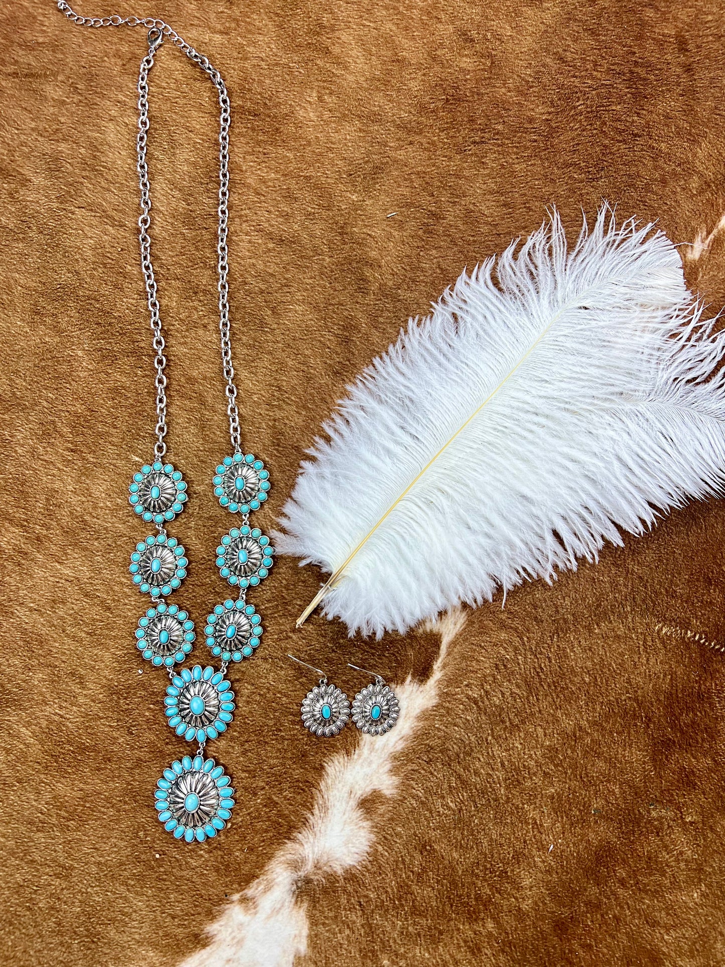 THUNDERBAY TURQUOISE CONCHO NECKLACE